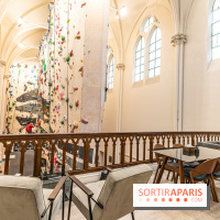 Climbing District Sèvres-Lecourbe, la salle d'escalade dans l'ancienne église Sainte-Rita dans le 15e