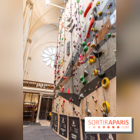 Climbing District Sèvres-Lecourbe, la salle d'escalade dans l'ancienne église Sainte-Rita dans le 15e