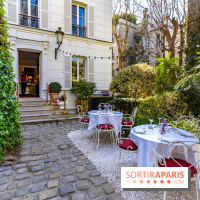 Terrasse de l'Hôtel Particulier, le jardin verdoyant au cœur de Montmartre - photo - A7C06387 HDR