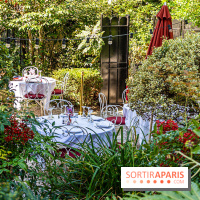 Terrasse de l'Hôtel Particulier, le jardin verdoyant au cœur de Montmartre - photo - A7C06409