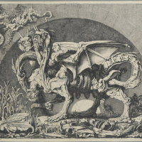 iinstitut suedois expo permanente - Louis Jean Desprez (1743 1804), La chimère. Eau forte sur papier. Photo D.R.