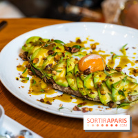 Le brunch de Pierre Hermé à Beaupassage  -Toast Avocat, jaune d’œuf confit,   vinaigrette pistache 