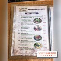 Dong Tam restaurant vietnamien Paris 13e - carte - menu