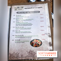 Dong Tam restaurant vietnamien Paris 13e -  carte - menu
