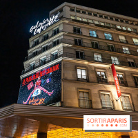 Vitrines et sapin de Noël des Galeries Lafayettes avec Clara Luciani - photos
