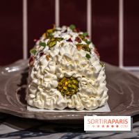 Bûche de Noël Paris-Brest pistache et tropicale de Nour Kandler - Lalla Coffee - A7C02381