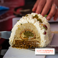 Bûche de Noël Paris-Brest pistache et tropicale de Nour Kandler - Lalla Coffee - A7C02409