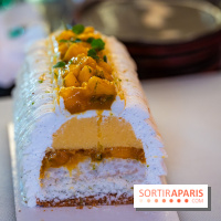 Bûche de Noël Paris-Brest pistache et tropicale de Nour Kandler - Lalla Coffee - A7C02415