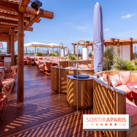 La terrasse en rooftop du Kinugawa à l'hôtel Sax Paris 7e