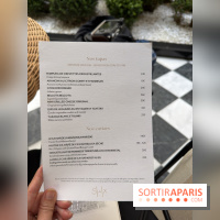 La terrasse jardin du Sax Hotel avec piscine - carte - menu