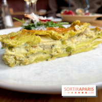 Chez Clo - Lasagnes artichaut, petit pois, ricotta