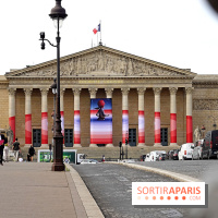 Seth habille la colonnade de l’Assemblée nationale - nos photos