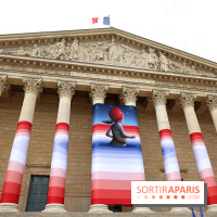 Seth habille la colonnade de l’Assemblée nationale - nos photos