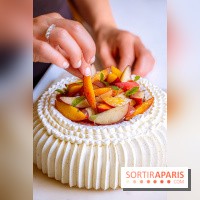 Les pâtisseries de Nour Kandler, la collection estivale en photos - entremets pêche