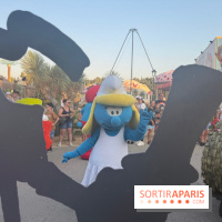 Schtroumpfette lors de la parade du Parc Spirou