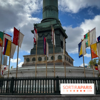 La Re-prise de la Bastille, 196 drapeaux recyclés autour de la Colonne de Juillet pour la Paris Design Week 2026