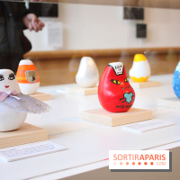 Exposition Okiagari Koboshi, les poupées japonaises au Chai de Bercy