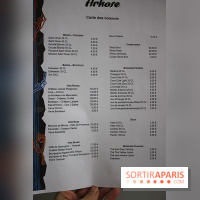 Arkose, la carte des boissons