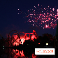 Inauguration officielle de la Forêt d'Idefix, feux d'artifice 25 ans Astérix