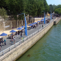 Paris plage, sur les bords de Seine
