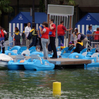 Pédalos à Paris Plage La Villette