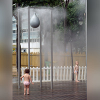 Brumisateurs à Paris Plage La Villette