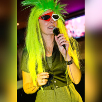 soirée, skyboard, rock band, étoile