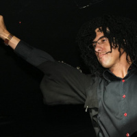 soirée, skyboard, rock band, étoile