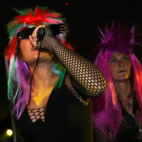 soirée, skyboard, rock band, étoile