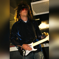 soirée, skyboard, rock band, étoile