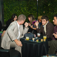 soirée, skyboard, rock band, étoile