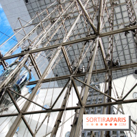 Réouverture du toit de la Grande Arche de La Défense