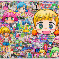 Exposition de l'artiste Mr. à la galerie Perrotin