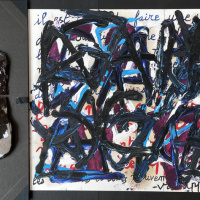 Les têtes et les mots : David Cohen expose à Paris à la galerie Rachel Hardouin