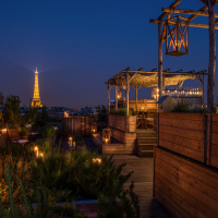 Feu d'artifice et soirée du 14 juillet 2019 sur le rooftop de l'Hôtel Brach