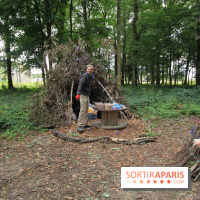 Construction de cabanes au Villages Nature