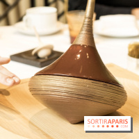 Bûche de Noël toupie du Shangri-La Paris 2017