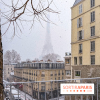 La Neige à Paris - tour Eiffel