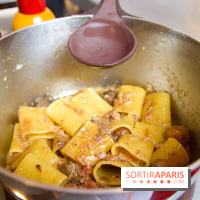 Cucina, Ducasse à la Maison de la Mutualité : paccheri à la joue de bœuf