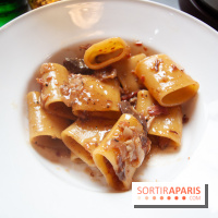 Cucina, Ducasse à la Maison de la Mutualité : paccheri à la joue de bœuf