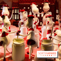 L'inauguration des vitrines de Noël 2018 du Printemps par Laëtitia Casta