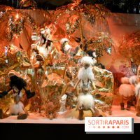 L'inauguration des vitrines de Noël 2018 du Printemps par Laëtitia Casta