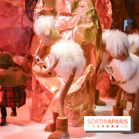 L'inauguration des vitrines de Noël 2018 du Printemps par Laëtitia Casta