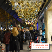 L'inauguration des vitrines de Noël 2018 du Printemps par Laëtitia Casta