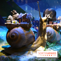 L'inauguration des vitrines de Noël 2018 du Printemps par Laëtitia Casta