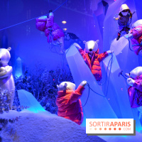 L'inauguration des vitrines de Noël 2018 du Printemps par Laëtitia Casta