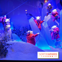 L'inauguration des vitrines de Noël 2018 du Printemps par Laëtitia Casta