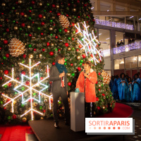 Illuminations de Noël 2018 au Forum des Halles avec Bérangère Krief