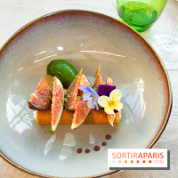 La City, la figue dans tous ses états, crème tonka et sorbet verveine