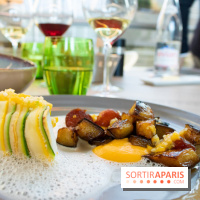 La City : lotte pochée au bouillon coco accompagnée d'aubergines et butternut confites,